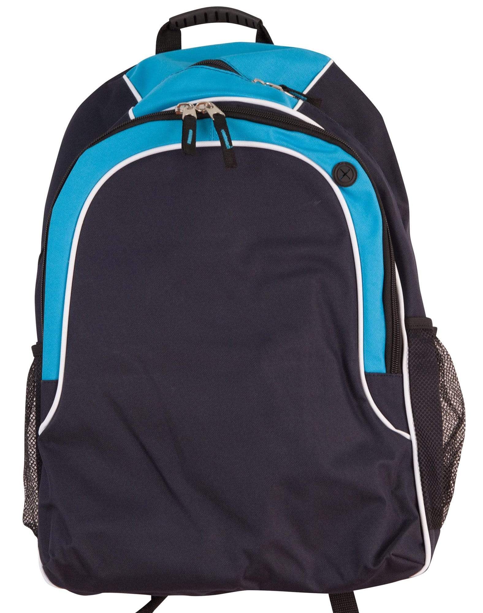 WINNER BACKPACK B5020 Active Wear Winning Spirit Navy/White/ Aqua "(w)35.5cm (h) 43cm (d)15.5cm Capacity: 23 Litres"